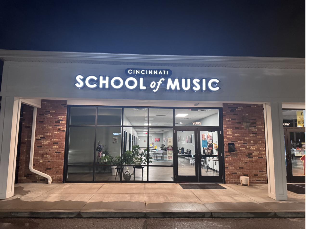 Cincinnati School of Music Montgomery location at dusk