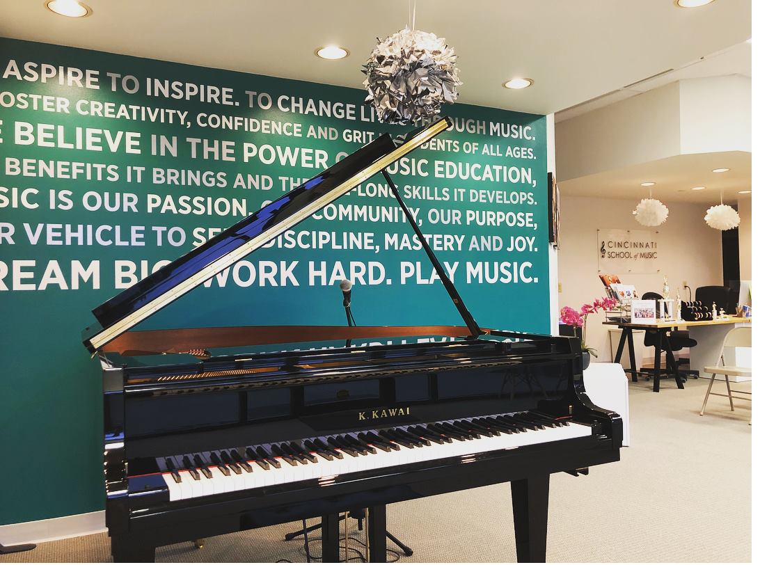 The mantra wall at Cincinnati School of Music's Anderson location