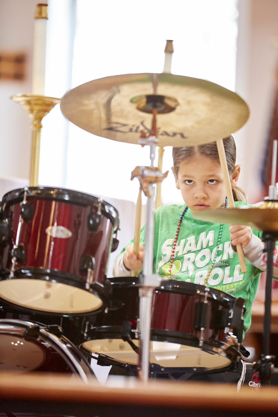 Drum student at CSM recital
