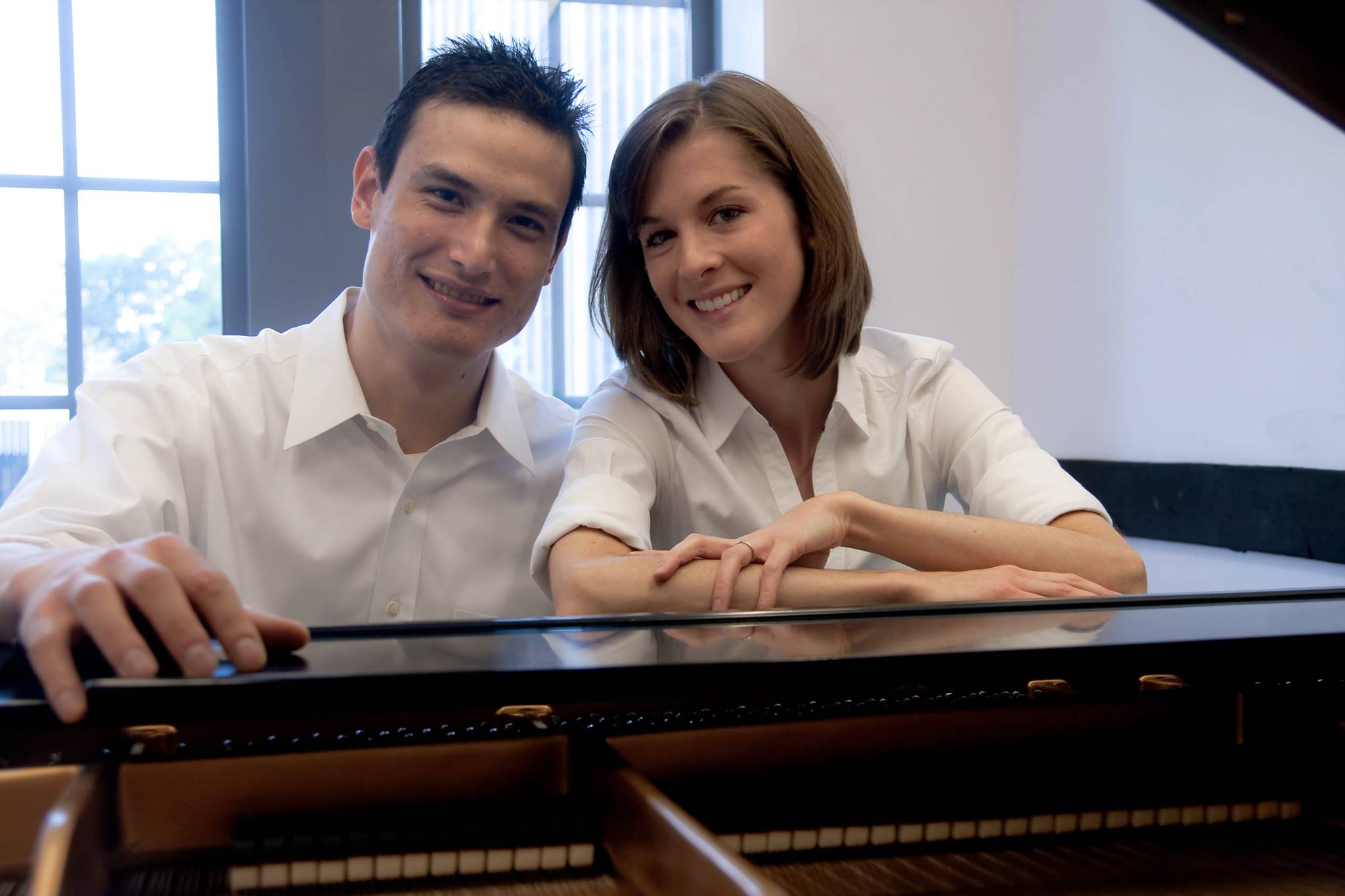 Joe and Anna Backer, founders of Cincinnati School of Music, in the early Backer Piano Studio years