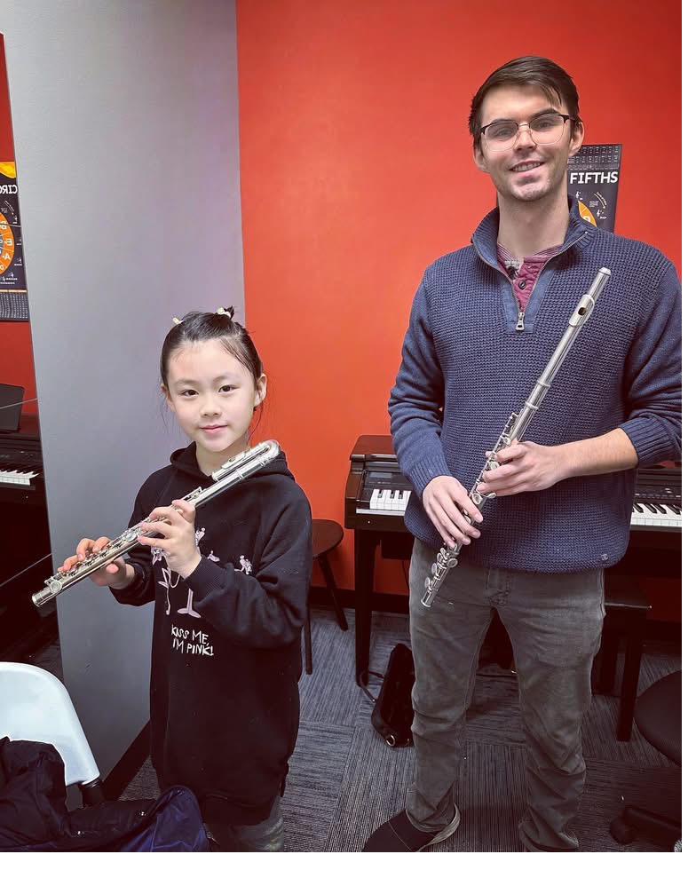 Flute lesson at Cincinnati School of Music