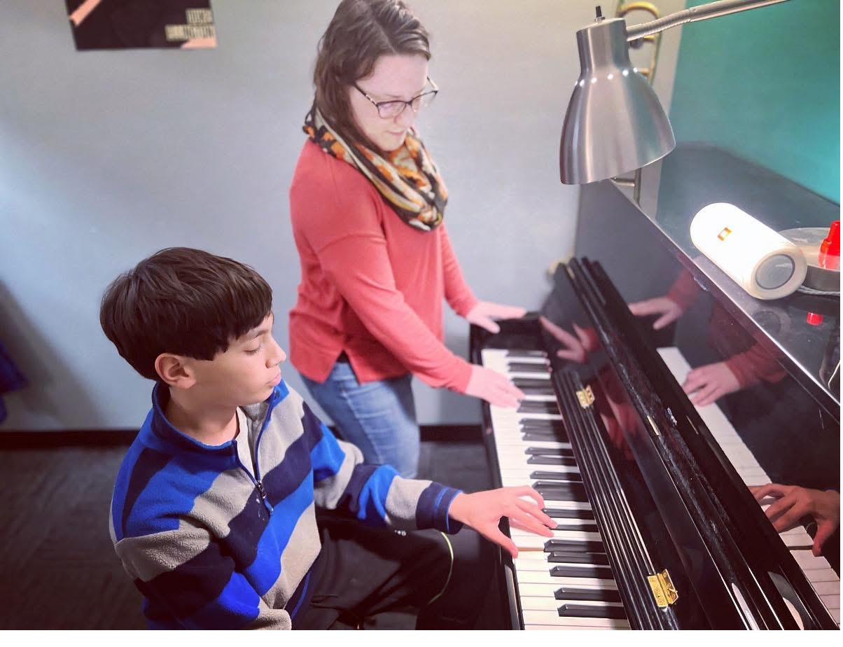 Piano lesson at Cincinnati School of Music