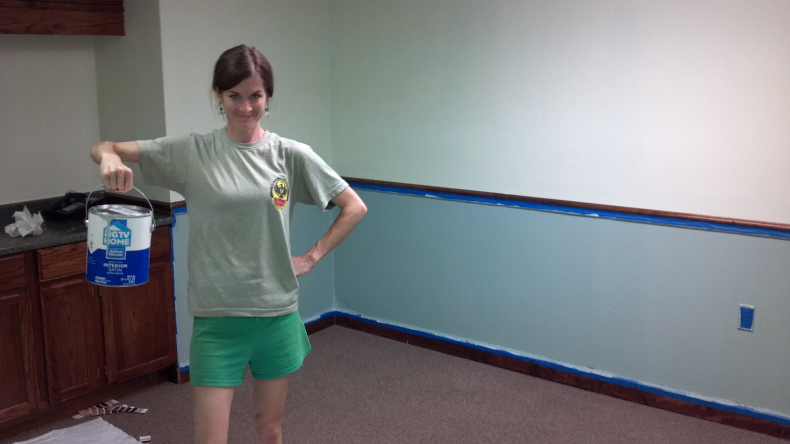 Anna Backer painting walls in the first CSM space, summer 2012