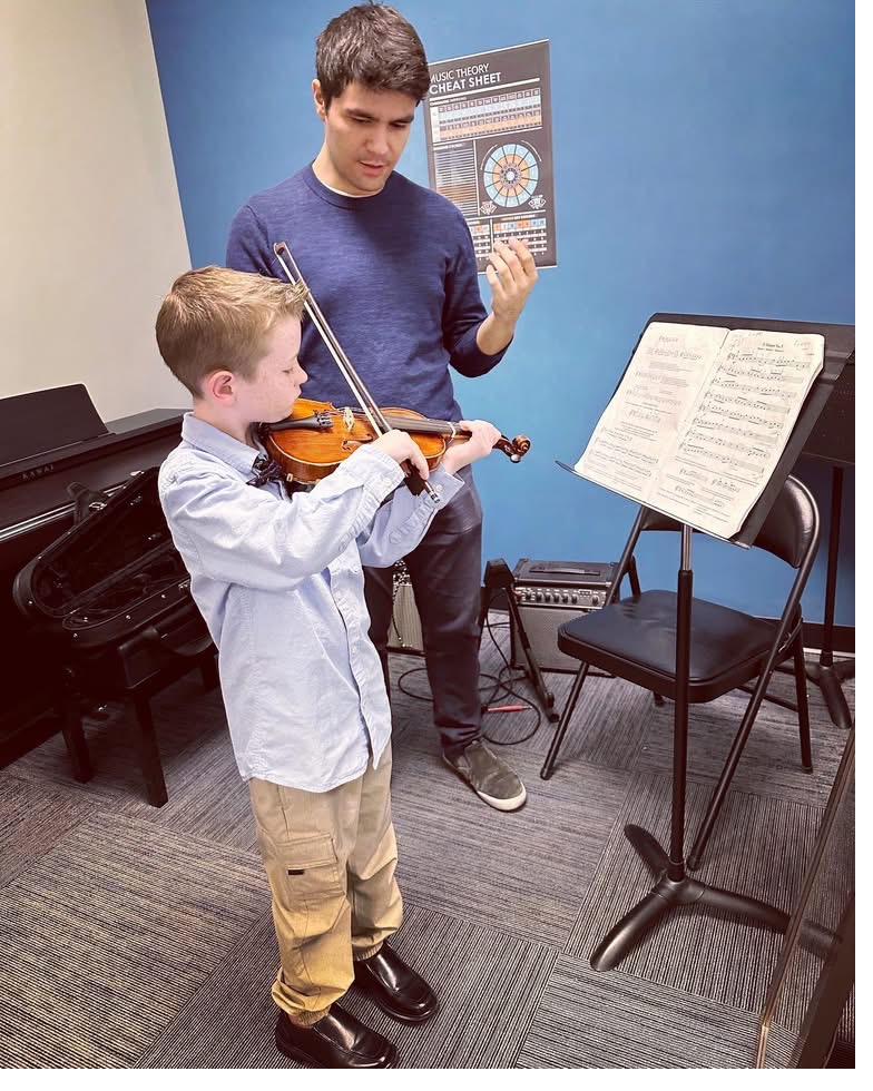 Private violin lesson at Cincinnati School of Music