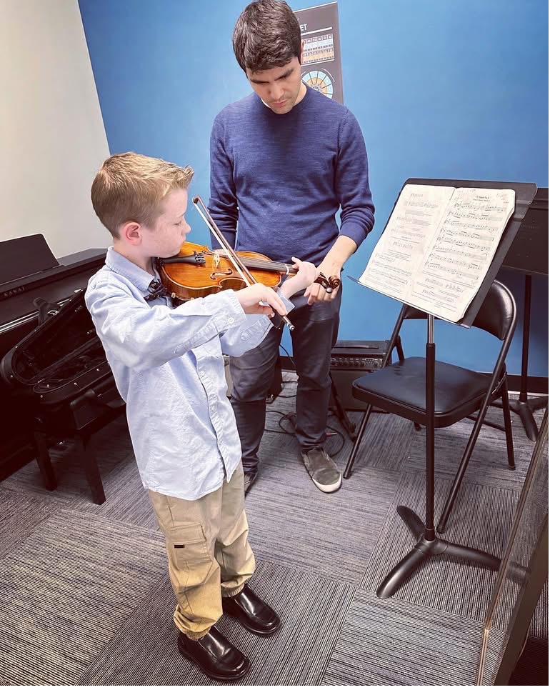 Violin lesson at Cincinnati School of Music