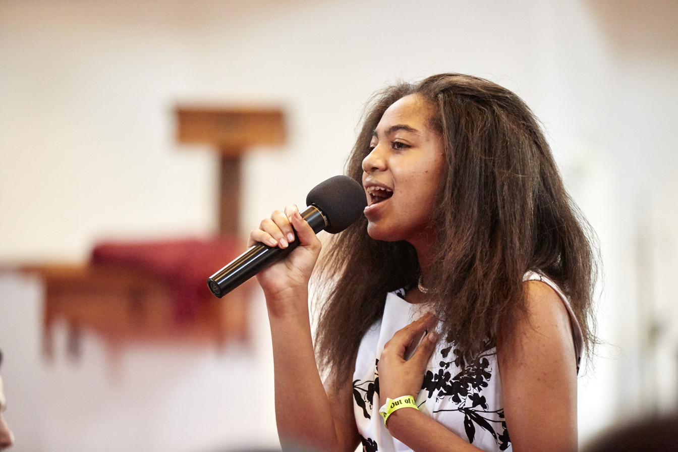 Student performing at CSM voice recital