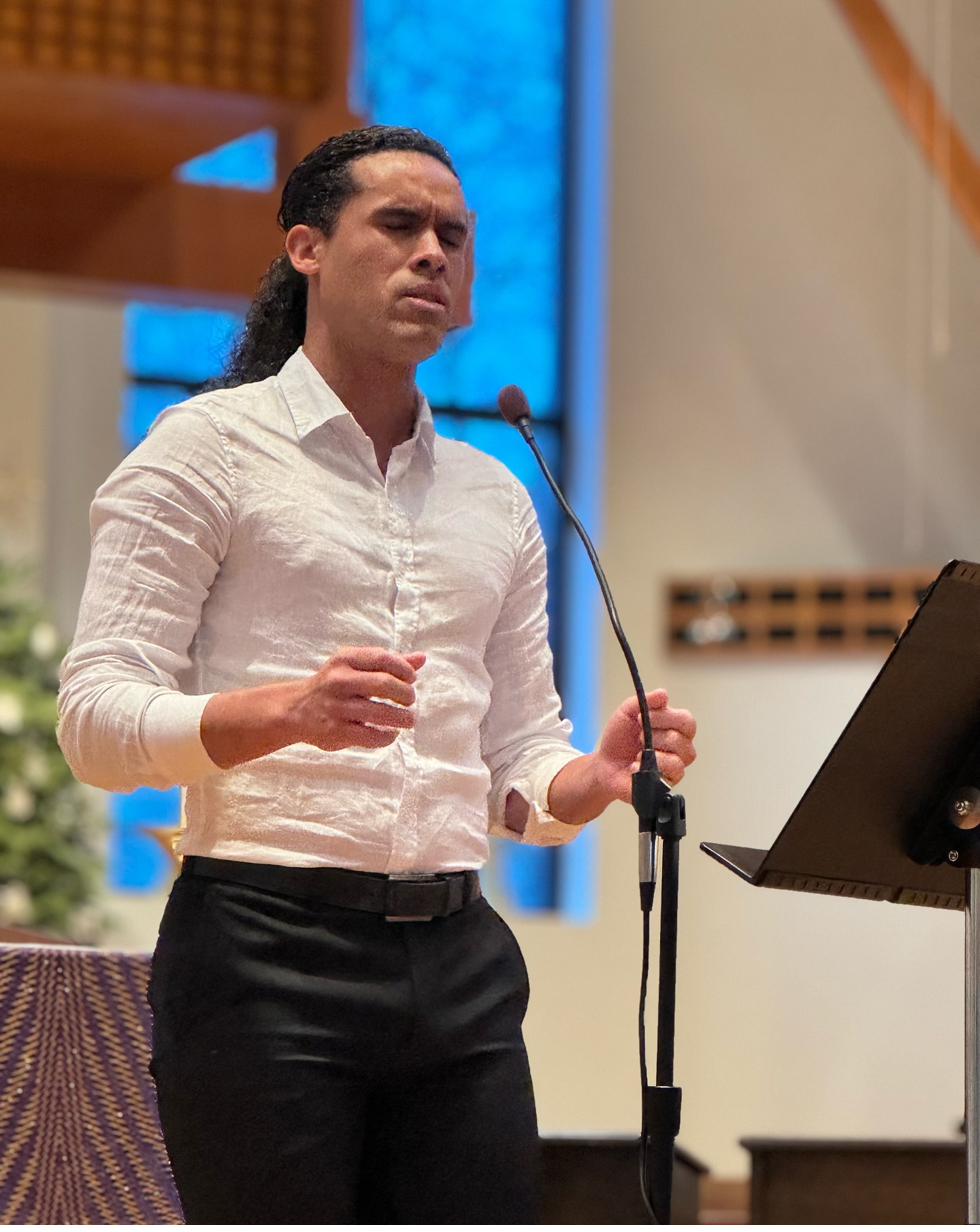 Adult student performing at CSM recital